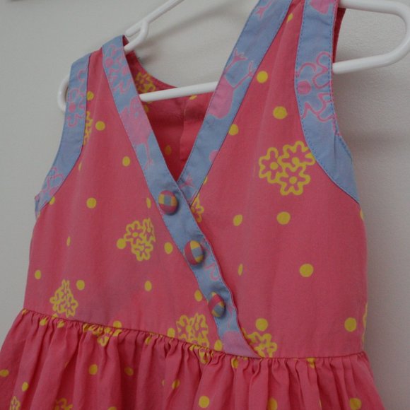 Young Colors Coral Pink Dress Girls Size 6 - Picture 3 of 10